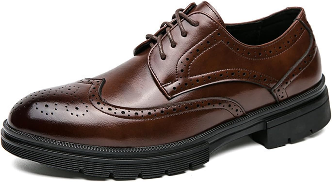 Мужские кожаные оксфорды на платформе с шнуровкой, броги с крылышками, удобные и дышащие, с ребристой подошвой, повседневные, бизнес и обувь Botrent, коричневый
Мужские кожаные оксфорды на платформе с шнуровкой, броги с крылышками, удобные и дышащие, с ребристой подошвой, повседневные, бизнес и обувь Botrent, коричневый