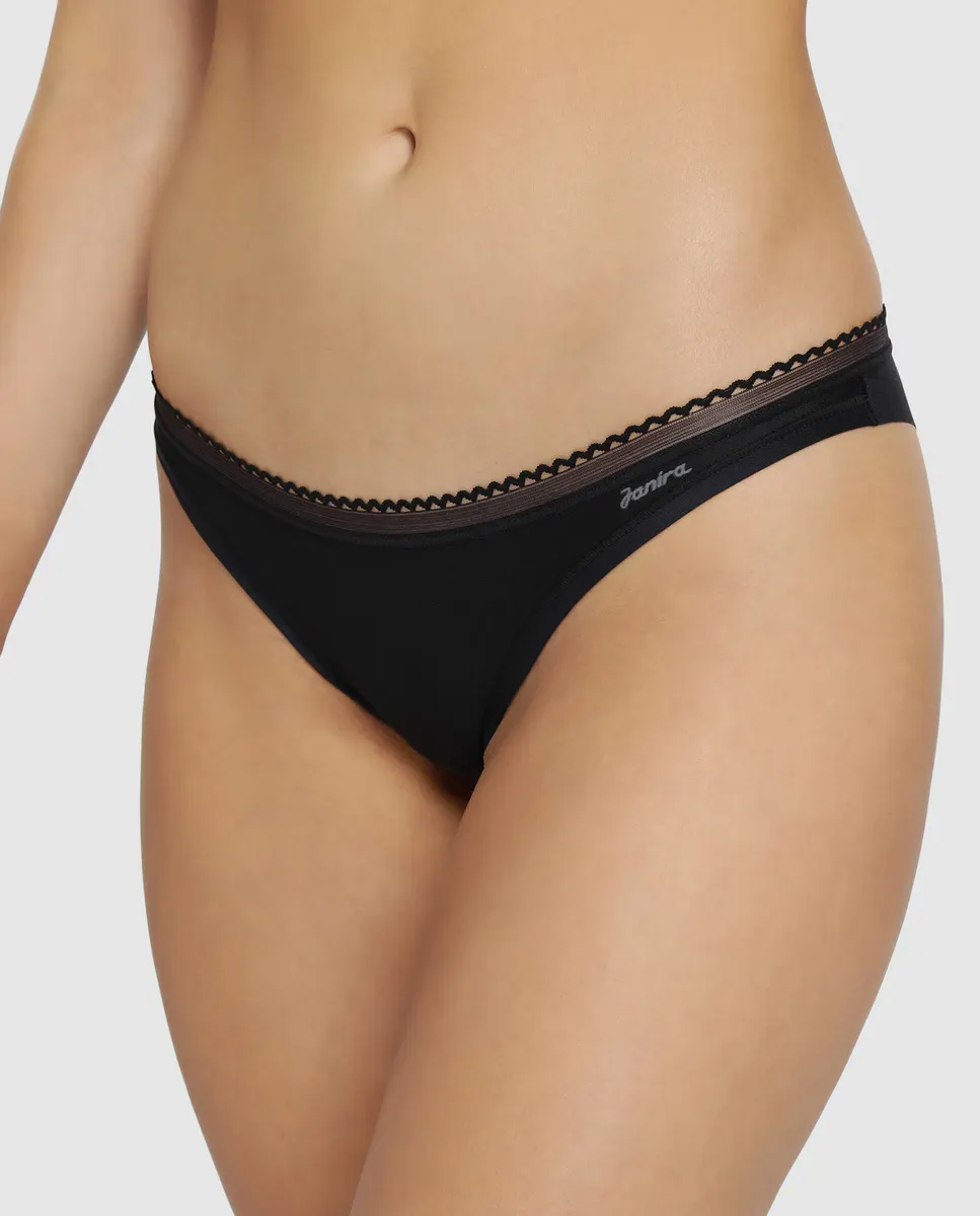Бразильские трусики натурального цвета с кружевом Janira, черный
Бразильские трусики натурального цвета с кружевом Janira, черный