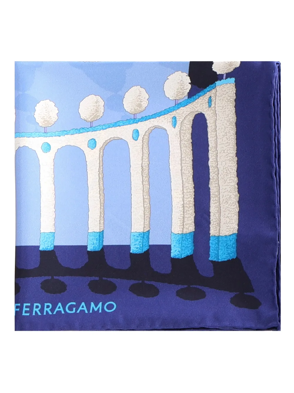Шарф с узором Ferragamo, синий
Шарф с узором Ferragamo, синий
