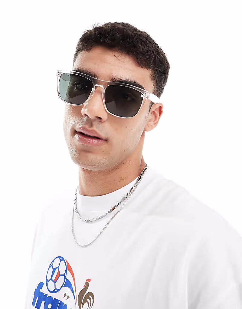 Солнцезащитные очки Jack & Jones в квадратной оправе в стиле ретро с тонированными линзами 
Солнцезащитные очки Jack & Jones в квадратной оправе в стиле ретро с тонированными линзами