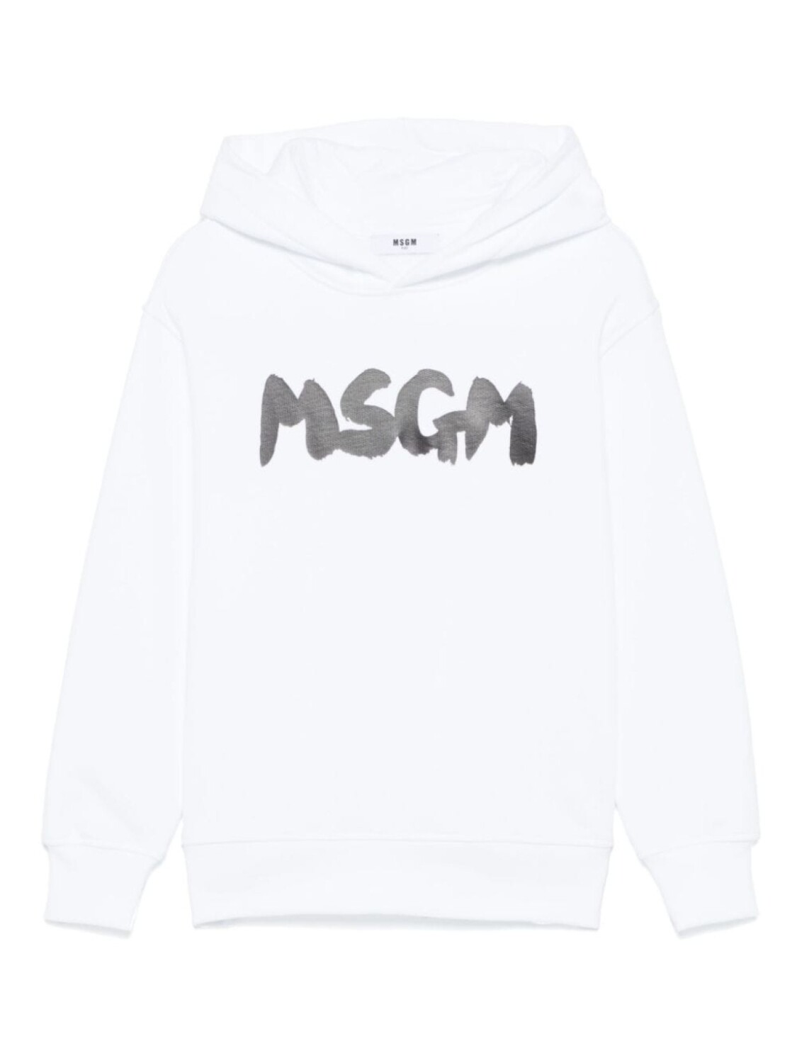 MSGM Kids худи с логотипом, белый 
MSGM Kids худи с логотипом, белый