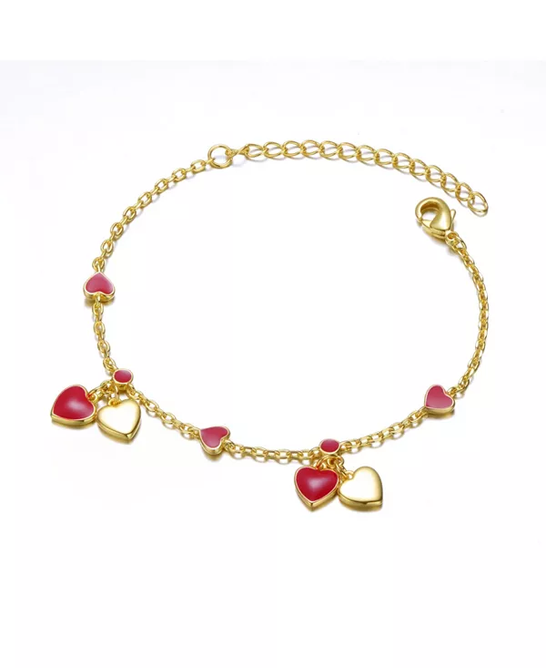 Детский браслет с подвеской в виде сердца, покрытый 14-каратным золотом и красной эмалью, для малышей/детей Gigigirl, red
Детский браслет с подвеской в виде сердца, покрытый 14-каратным золотом и красной эмалью, для малышей/детей Gigigirl, red