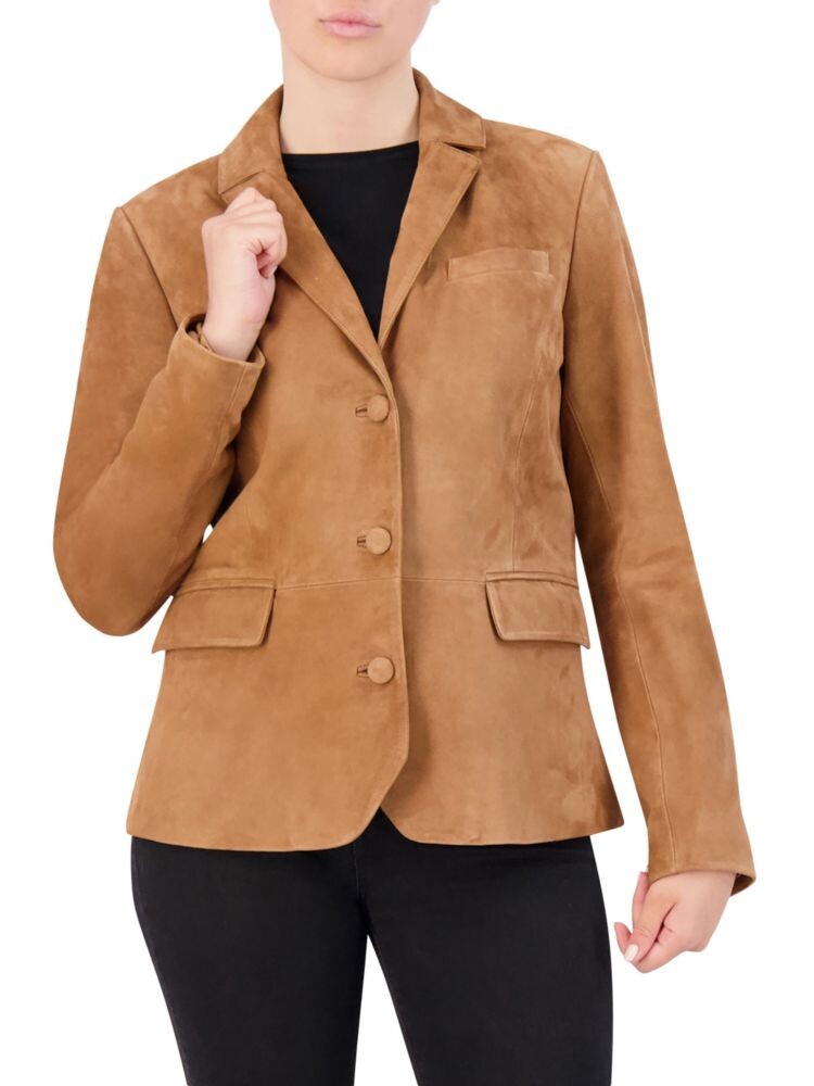 Однотонный замшевый пиджак Cole Haan, цвет Hazelnut
Однотонный замшевый пиджак Cole Haan, цвет Hazelnut