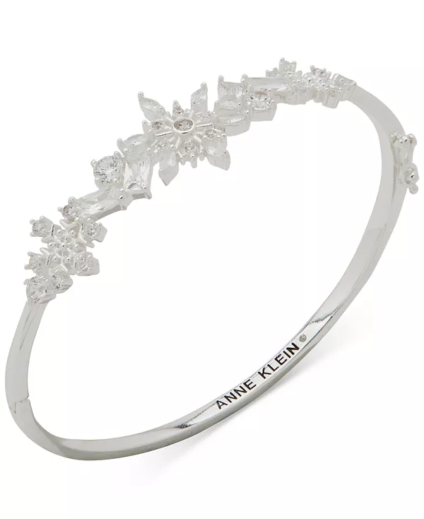 Браслет с открытым шарниром в виде снежинки из серебристого кубического циркония Anne Klein, crystal
Браслет с открытым шарниром в виде снежинки из серебристого кубического циркония Anne Klein, crystal