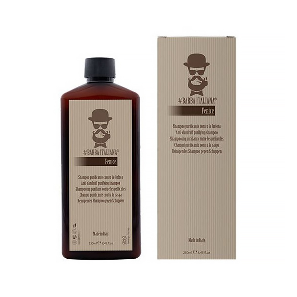 Шампунь против перхоти для мужчин anti-dandruff purifying shampoo fenice Barba Italiana, 250 мл
Шампунь против перхоти для мужчин anti-dandruff purifying shampoo fenice Barba Italiana, 250 мл