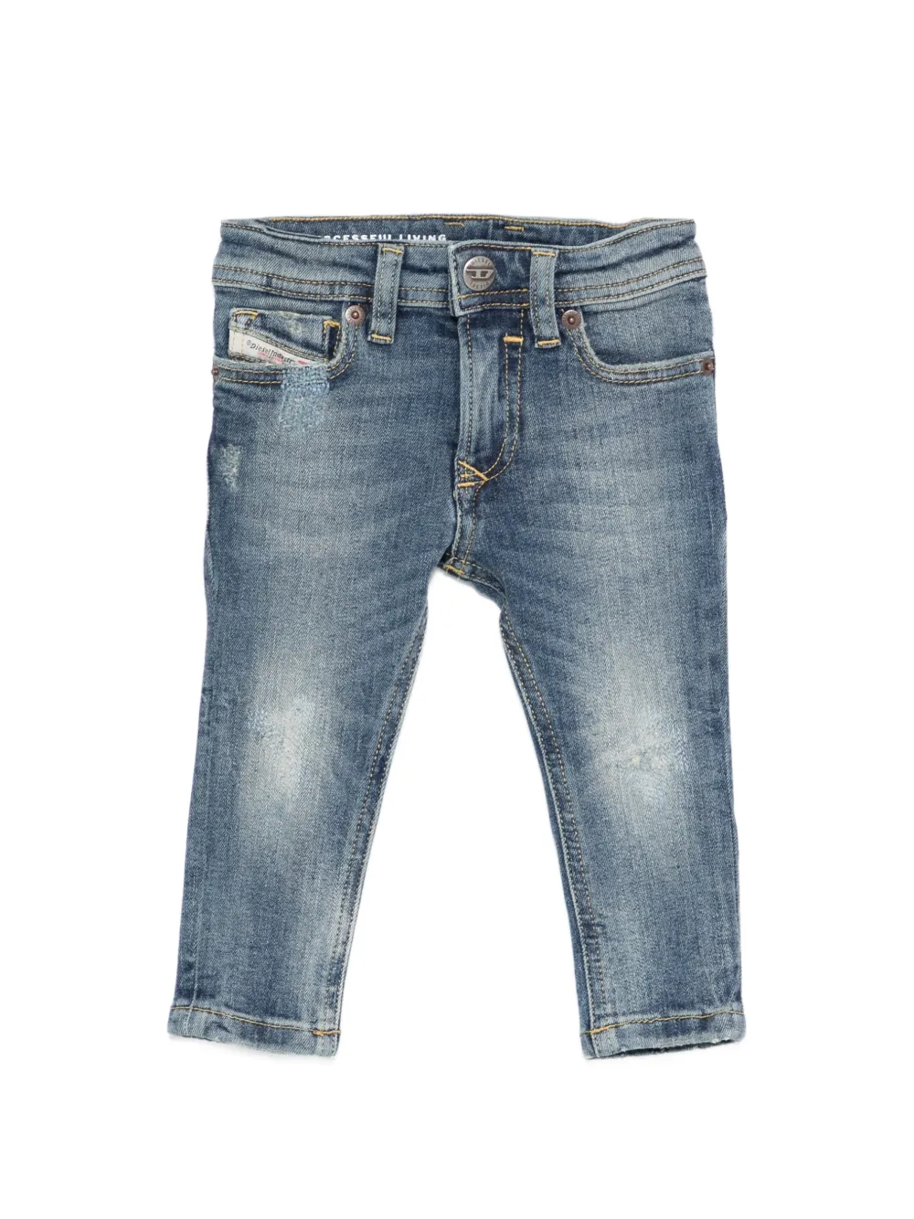 Джинсы D-Slinkie-B из потертого денима Diesel Kids, синий
Джинсы D-Slinkie-B из потертого денима Diesel Kids, синий