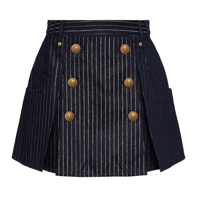 Юбка Balmain Pinstripe Button Detailed Skirt, синий
Юбка Balmain Pinstripe Button Detailed Skirt, синий