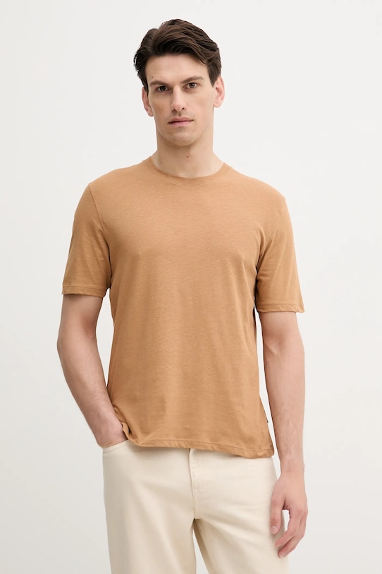 Футболка с добавлением льна Sisley, коричневый
Футболка с добавлением льна Sisley, коричневый