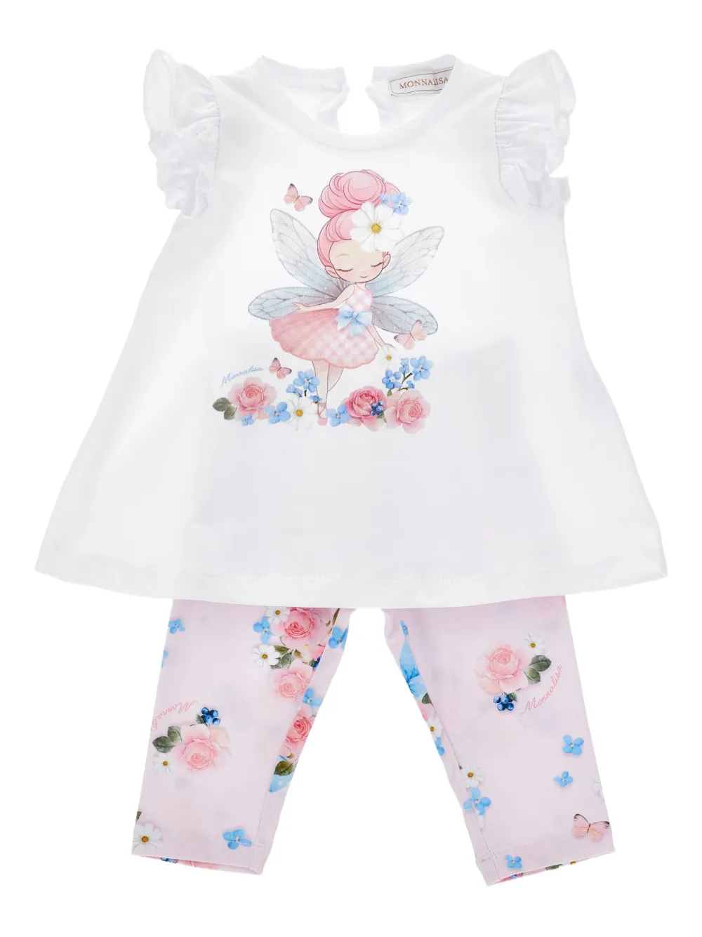 Комплект из топа и брюк с оборками Monnalisa, белый
Комплект из топа и брюк с оборками Monnalisa, белый