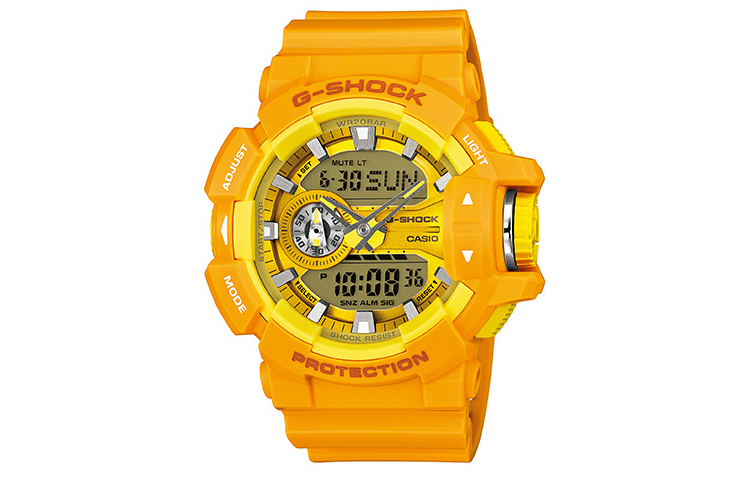Женские часы Casio GA-400A-9A с двойным дисплеем жидкокристаллическим и аналоговым, желтые
Женские часы Casio GA-400A-9A с двойным дисплеем жидкокристаллическим и аналоговым, желтые
