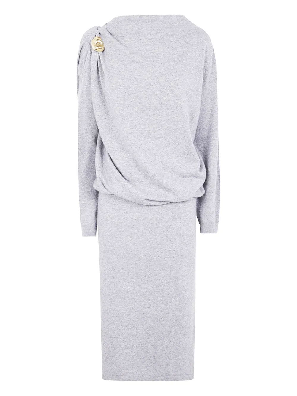 Драпированное платье миди с длинными рукавами Fabiana Filippi, серый
Драпированное платье миди с длинными рукавами Fabiana Filippi, серый