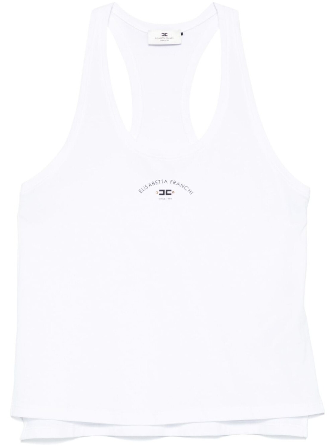 Elisabetta Franchi топ с логотипом, белый
Elisabetta Franchi топ с логотипом, белый