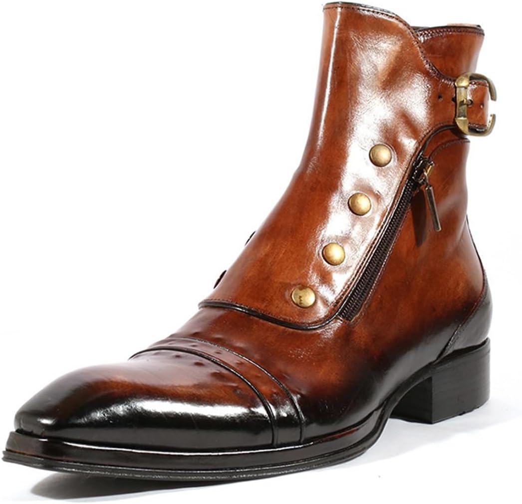 Мужские ботинки до щиколотки с эластичным верхом, массивный каблук, боковая молния, из искусственной кожи, модные и прочные Dhaey
Мужские ботинки до щиколотки с эластичным верхом, массивный каблук, боковая молния, из искусственной кожи, модные и прочные Dhaey