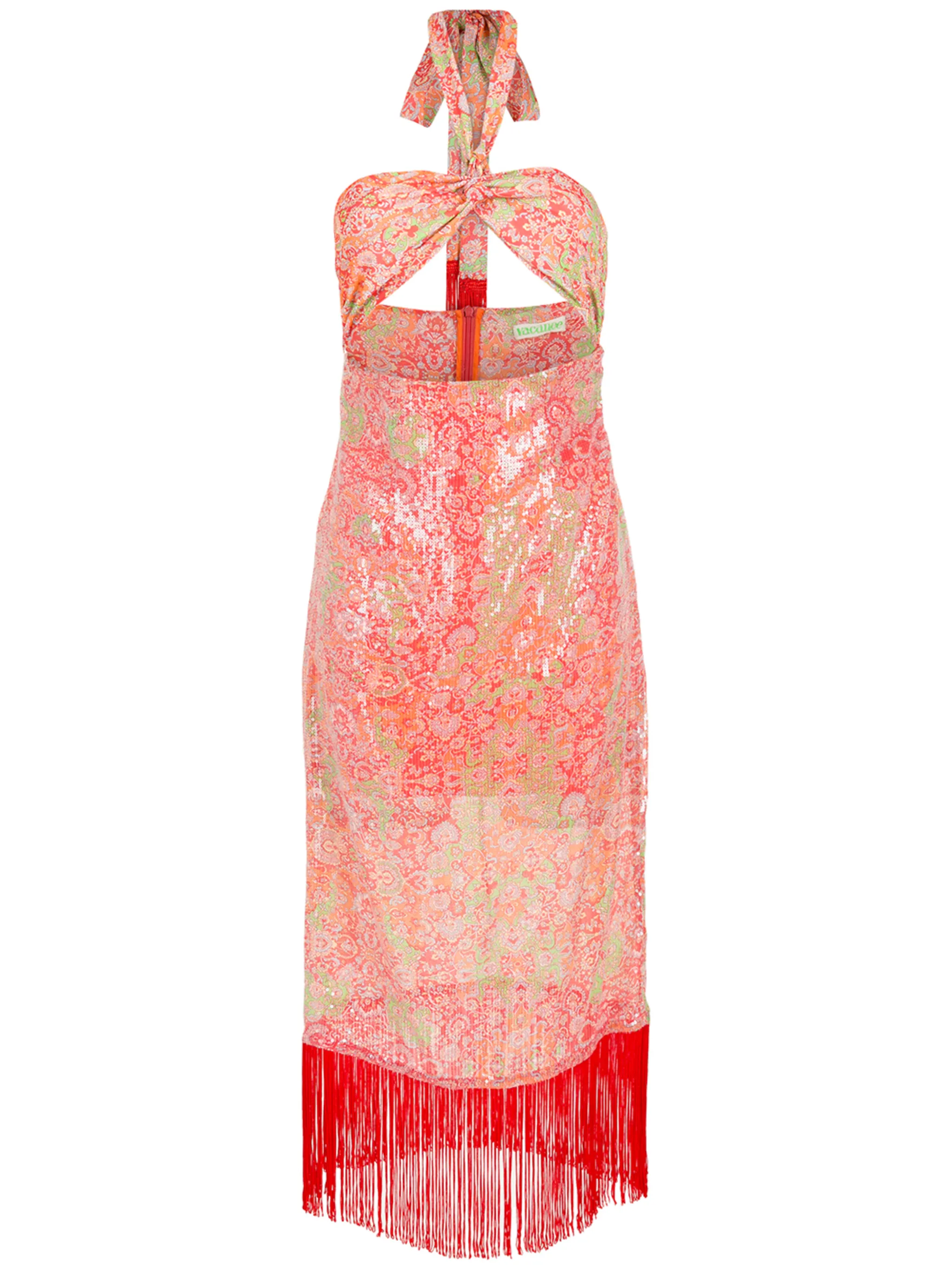 Платье миди с вырезом халтер и принтом пейсли Olympiah, розовый
Платье миди с вырезом халтер и принтом пейсли Olympiah, розовый