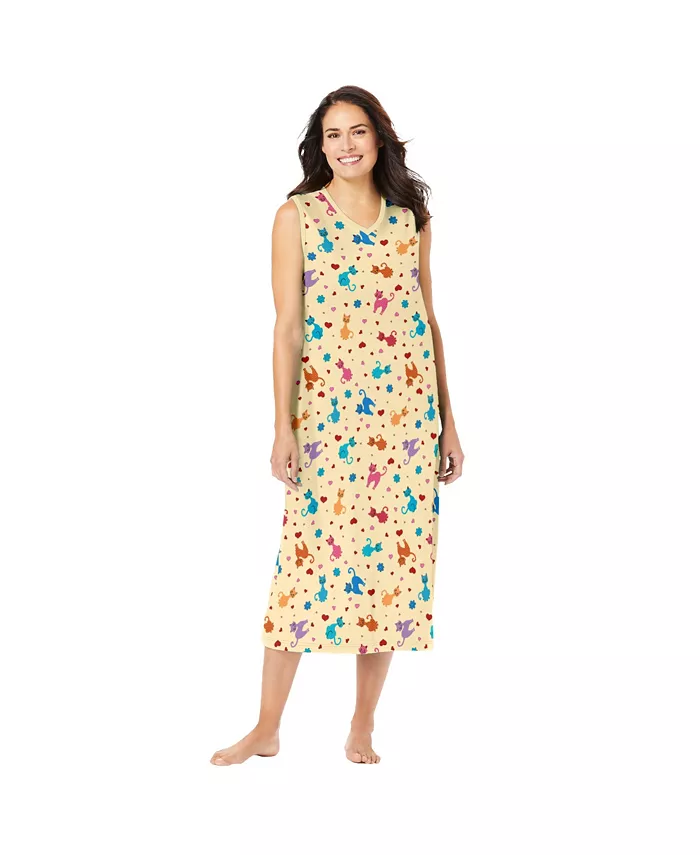 Женская длинная ночная рубашка без рукавов Dreams & Co., желтый
Женская длинная ночная рубашка без рукавов Dreams & Co., желтый