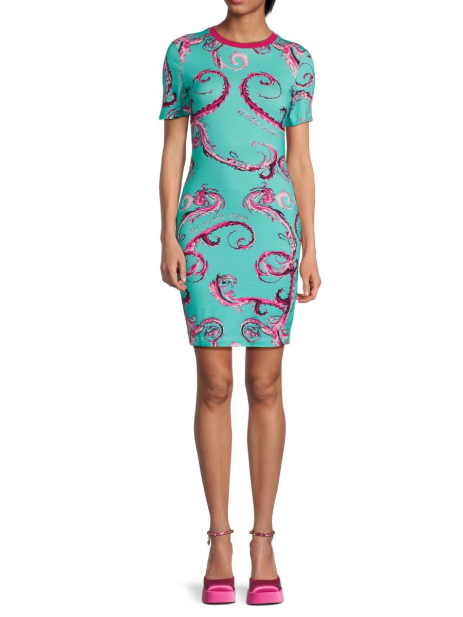 Мини-платье с логотипом Versace Jeans Couture, цвет Aqua
Мини-платье с логотипом Versace Jeans Couture, цвет Aqua