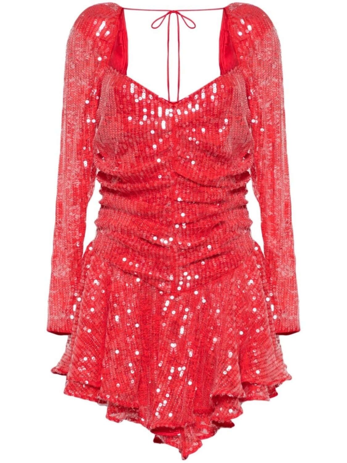 ROTATE BIRGER CHRISTENSEN платье мини со сборками и пайетками, красный
ROTATE BIRGER CHRISTENSEN платье мини со сборками и пайетками, красный