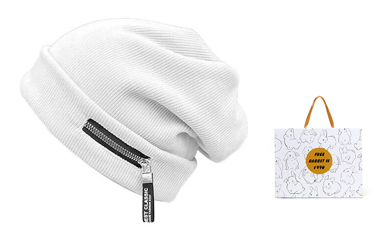 FREE RABBITⅡ Унисекс шапка бини, Beige+White Box 
FREE RABBITⅡ Унисекс шапка бини, Beige+White Box