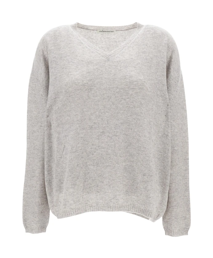 Пуловер с V-образным вырезом Stefano Mortari, серый
Пуловер с V-образным вырезом Stefano Mortari, серый