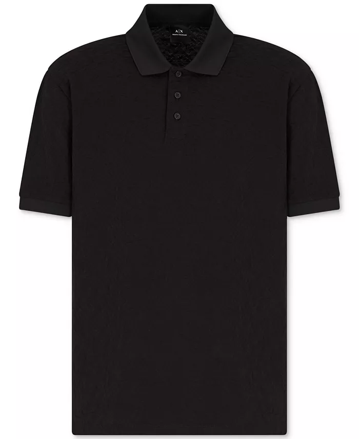 Мужская классическая поло с коротким рукавом и логотипом по всей поверхности A|X Armani Exchange, черный
Мужская классическая поло с коротким рукавом и логотипом по всей поверхности A|X Armani Exchange, черный
