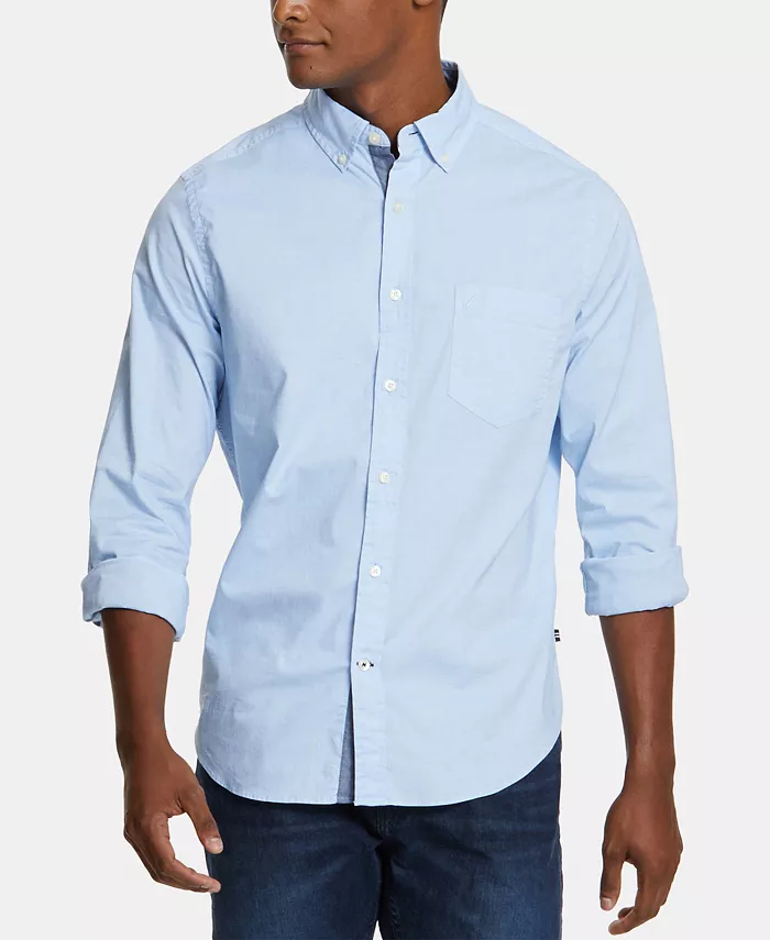 Мужская классическая растягивающаяся однотонная рубашка Oxford Button-Down Nautica, синий
Мужская классическая растягивающаяся однотонная рубашка Oxford Button-Down Nautica, синий