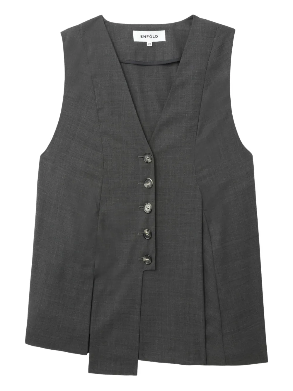Асимметричный жилет на пуговицах Enföld, серый
Асимметричный жилет на пуговицах Enföld, серый