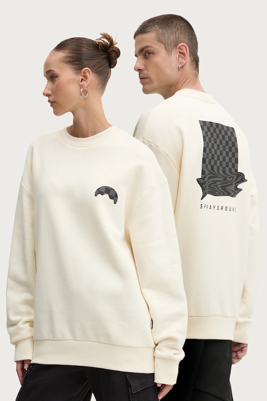 Хлопковая толстовка Sprayground, бежевый 
Хлопковая толстовка Sprayground, бежевый