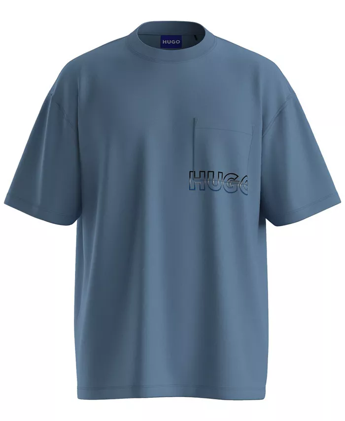 Мужская футболка с круглым вырезом свободного кроя Hugo Boss, синий
Мужская футболка с круглым вырезом свободного кроя Hugo Boss, синий