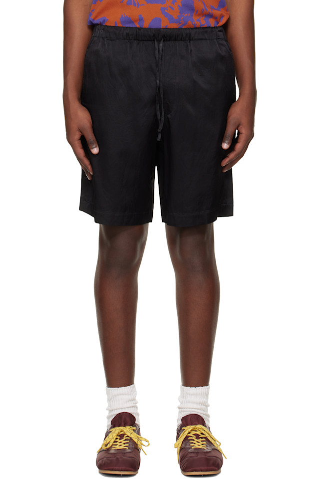Шорты из вискозного хлопка Dries Van Noten, черный
Шорты из вискозного хлопка Dries Van Noten, черный