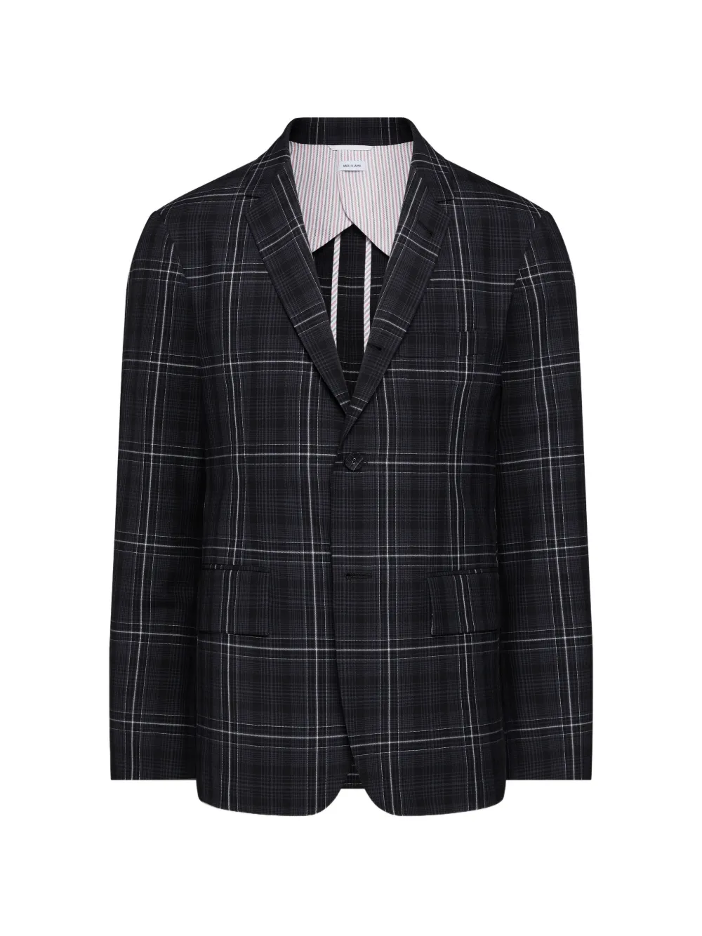 Однобортный пиджак в клетку THOM BROWNE, черный
Однобортный пиджак в клетку THOM BROWNE, черный