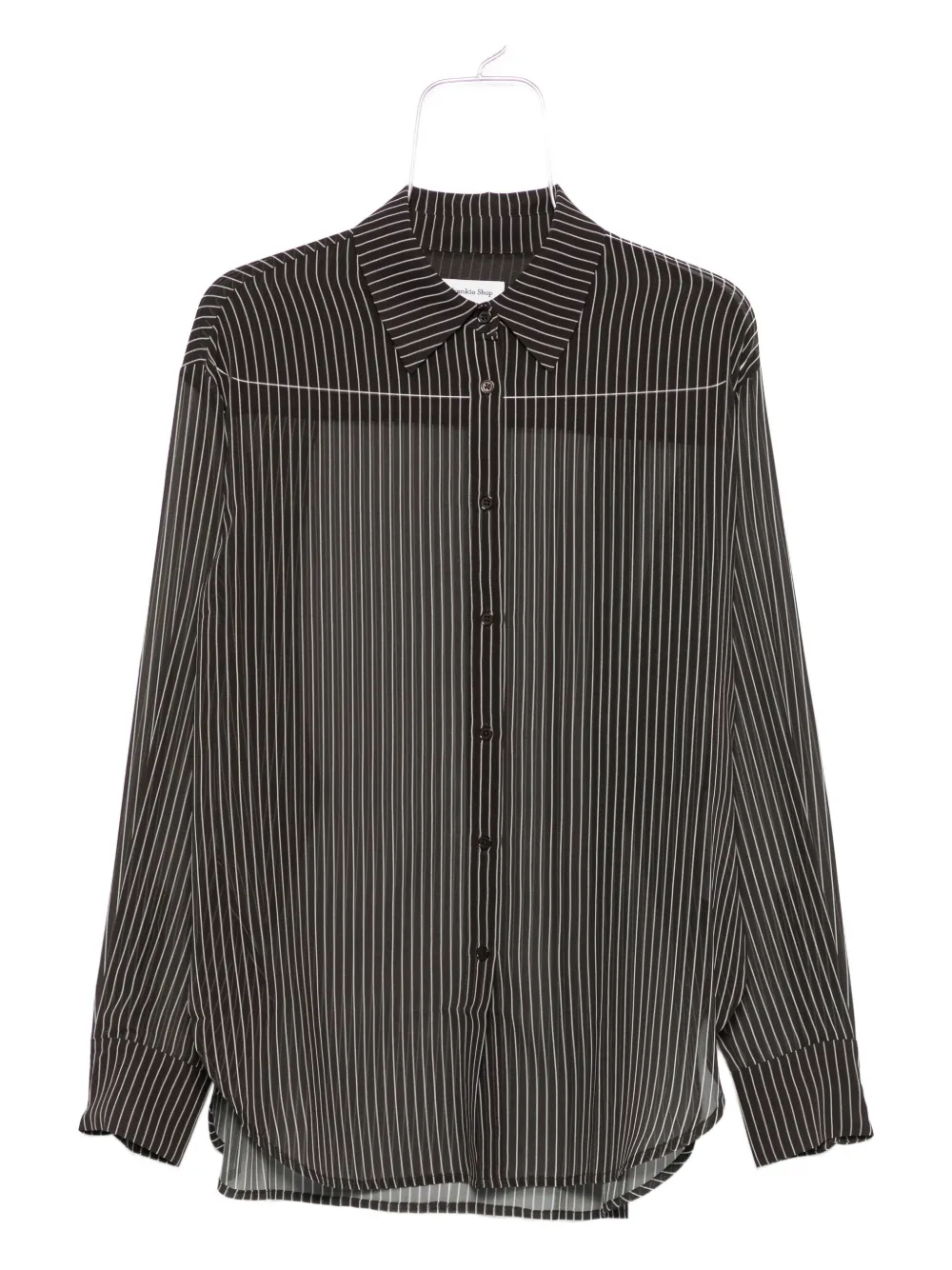 Полосатая рубашка на пуговицах The Frankie Shop, коричневый
Полосатая рубашка на пуговицах The Frankie Shop, коричневый