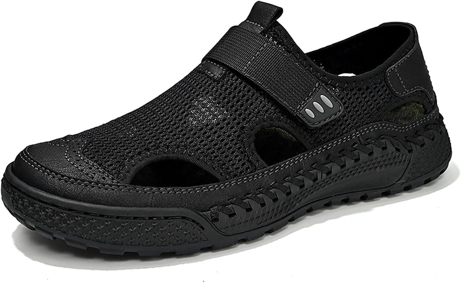 Мужские рыбацкие сандалии с сеткой и застежкой-липучкой, летние легкие дышащие с закрытым носком, спортивные сандалии для активного отдыха, пляжа и походов Mviobuy, черный
Мужские рыбацкие сандалии с сеткой и застежкой-липучкой, летние легкие дышащие с закрытым носком, спортивные сандалии для активного отдыха, пляжа и походов Mviobuy, черный