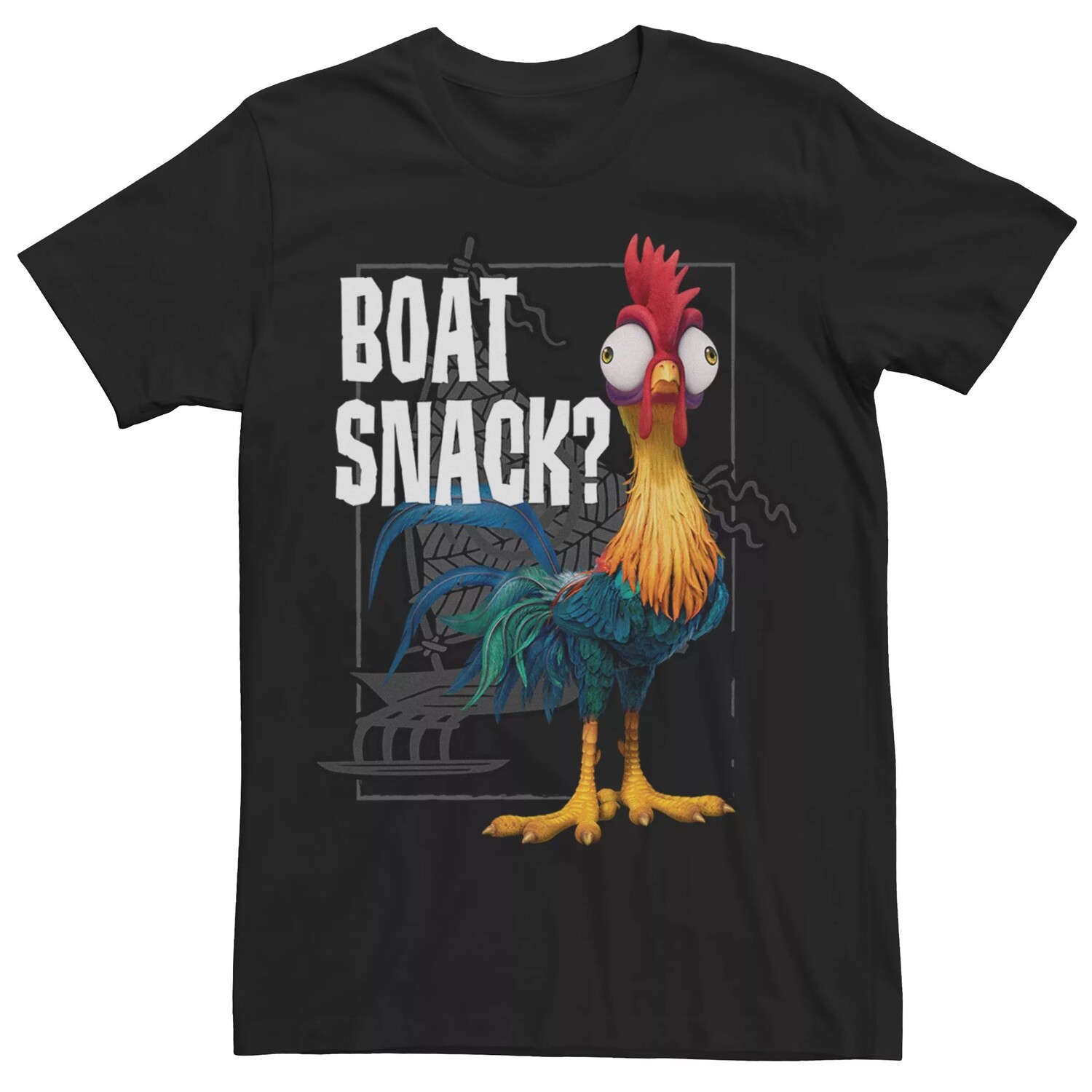 Мужская футболка с закусками Disney's Moana Hei Hei Boat Licensed Character
Мужская футболка с закусками Disney's Moana Hei Hei Boat Licensed Character