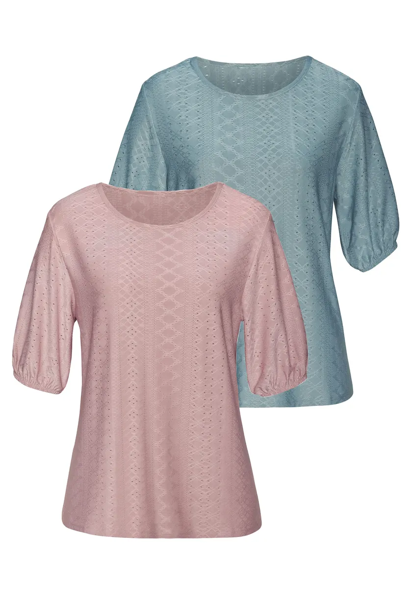 Футболка Vivance с модной вышивкой в виде петельок, мятный
Футболка Vivance с модной вышивкой в виде петельок, мятный