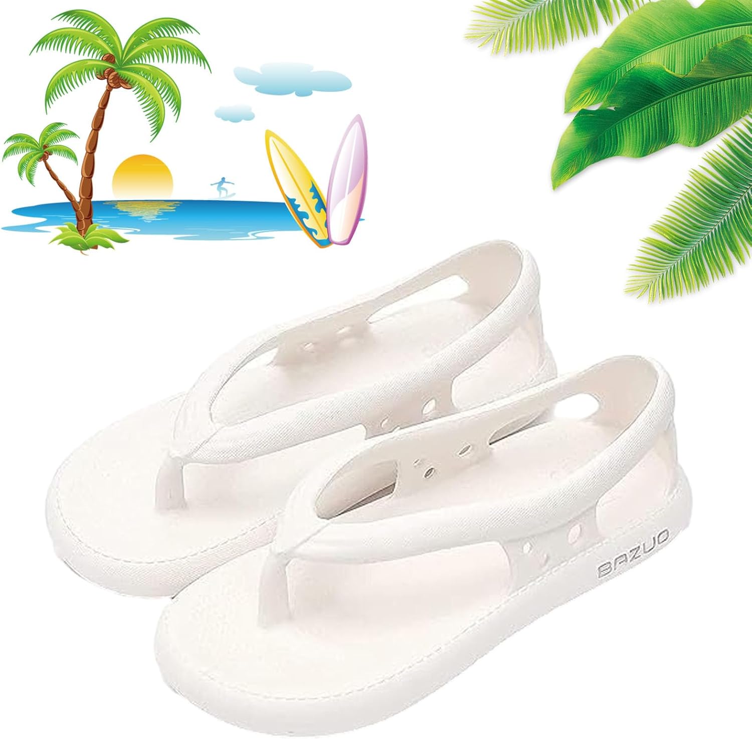 Сандалии Bazuo, женские сандалии Bazuo, мужские сандалии Bazuo, нескользящие шлепанцы для пар с толстой подошвой из ЭВА, быстро сохнущие шлепанцы Yeekenio, белый
Сандалии Bazuo, женские сандалии Bazuo, мужские сандалии Bazuo, нескользящие шлепанцы для пар с толстой подошвой из ЭВА, быстро сохнущие шлепанцы Yeekenio, белый