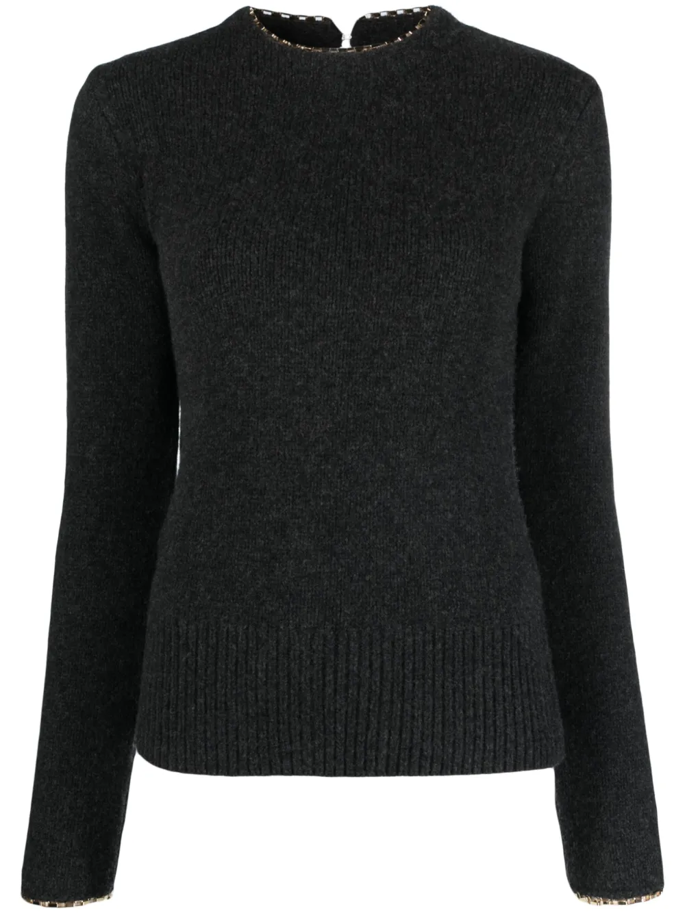 Джемпер из смеси шерсти и кашемира с цепочкой TOTEME, серый
Джемпер из смеси шерсти и кашемира с цепочкой TOTEME, серый