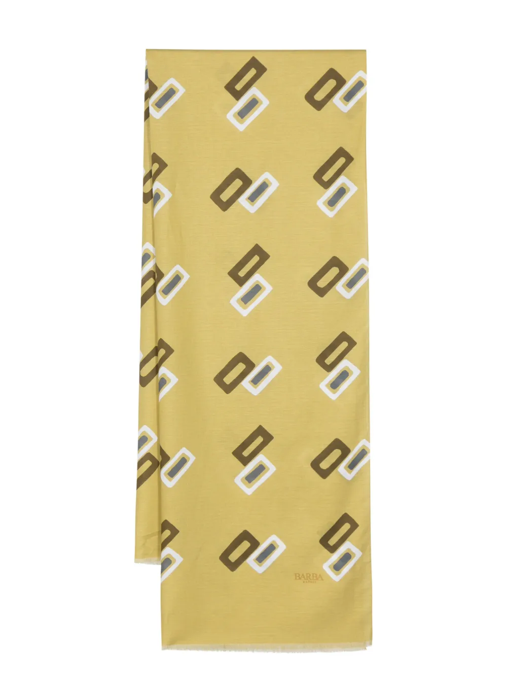 Шарф с бахромой и графичным принтом Barba, зеленый
Шарф с бахромой и графичным принтом Barba, зеленый