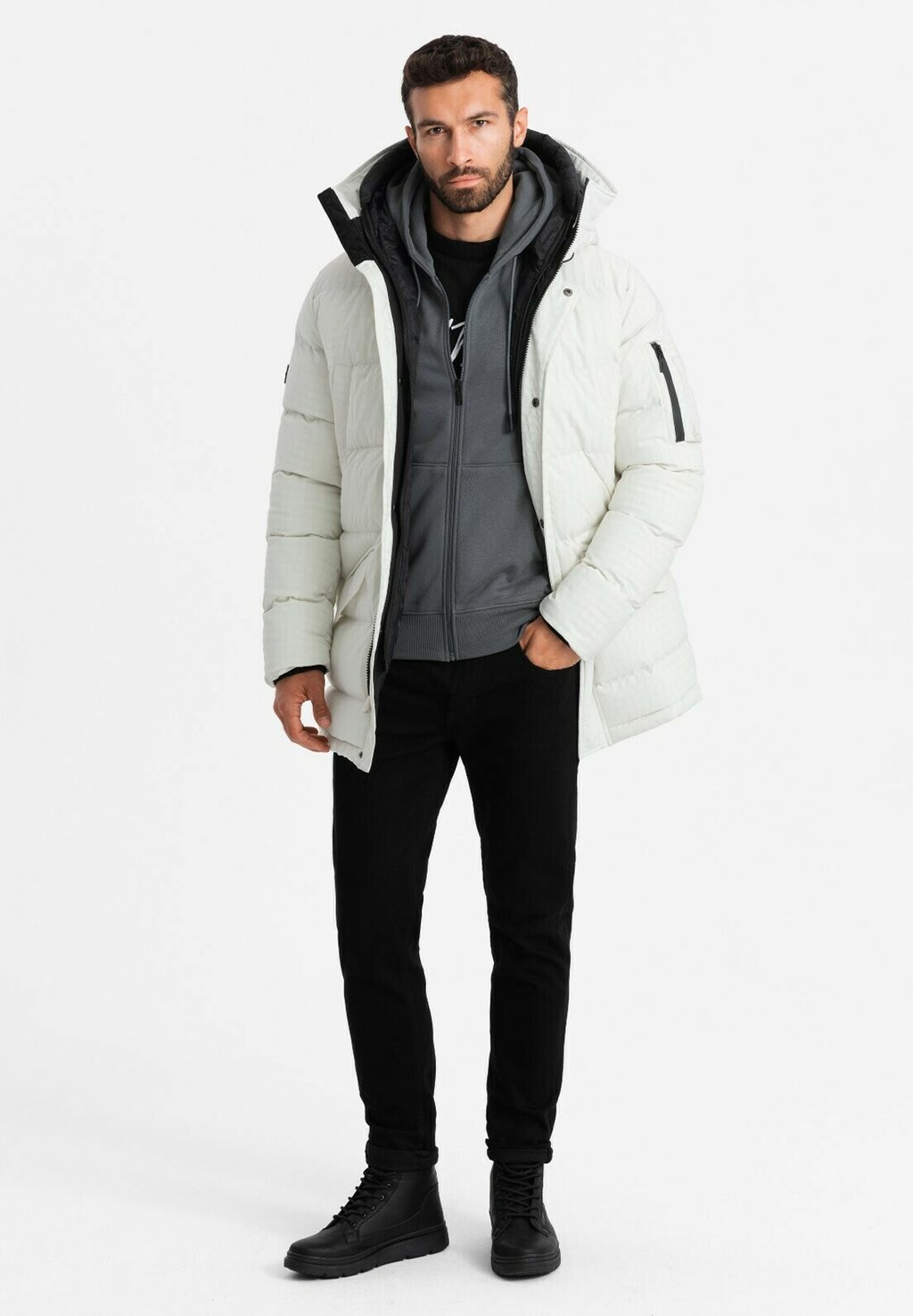 Зимнее пальто Ombre, белый 
Зимнее пальто Ombre, белый