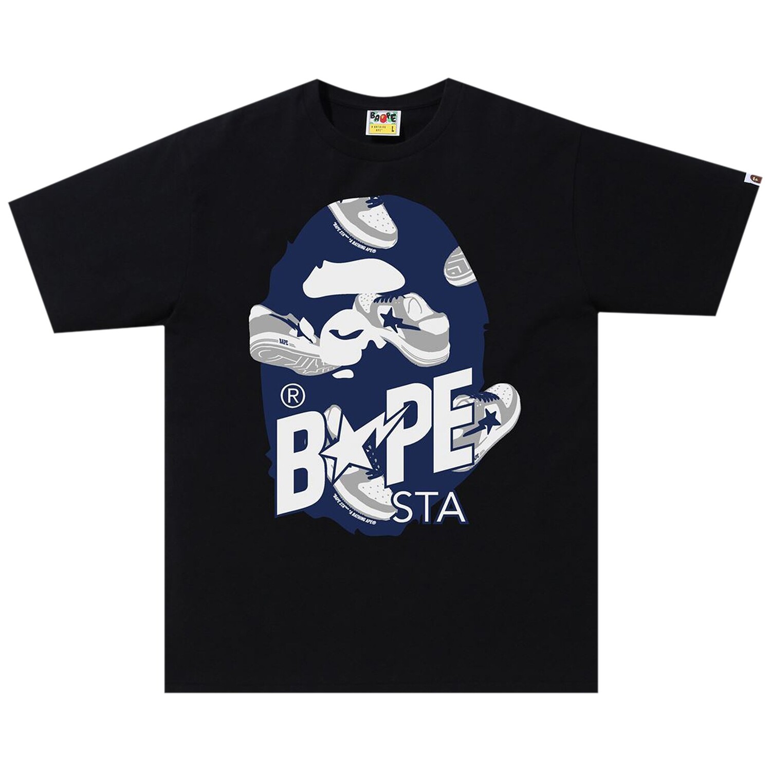 BAPE Random Свободная футболка Bape Sta Ape Head, цвет Черный/Темно-синий
BAPE Random Свободная футболка Bape Sta Ape Head, цвет Черный/Темно-синий