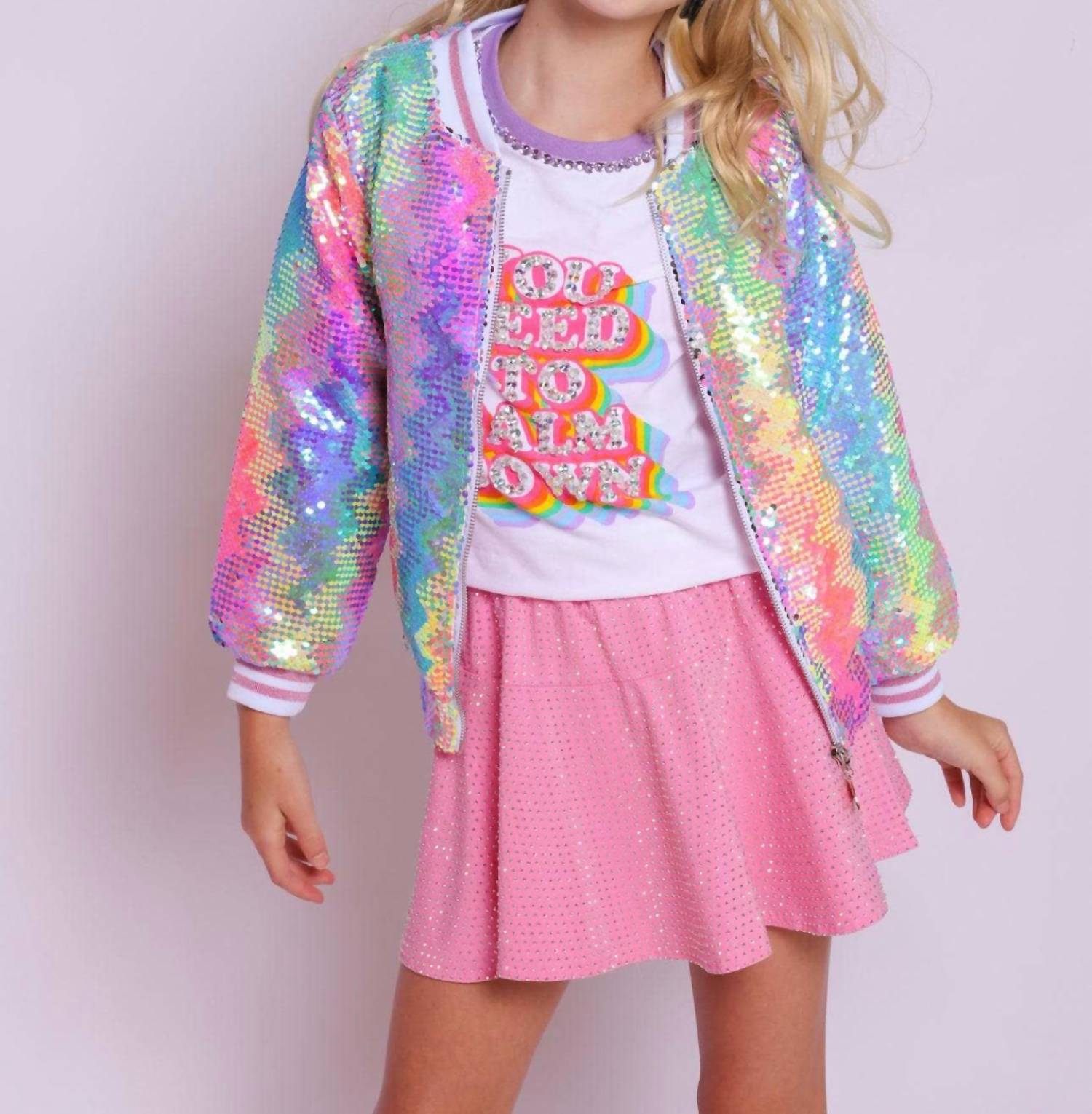 Бомбер с пайетками для девочек в стиле калейдоскоп Lola + The Boys, цвет kaleidoscope
Бомбер с пайетками для девочек в стиле калейдоскоп Lola + The Boys, цвет kaleidoscope