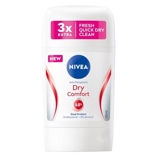 Стик-антиперспирант, 50 мл Nivea, Dry Comfort
Стик-антиперспирант, 50 мл Nivea, Dry Comfort