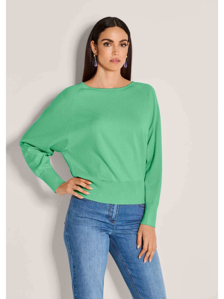 MADELEINE Простой вязаный свитер с рукавами «летучая мышь» изумрудно-меланжевого цвета
MADELEINE Простой вязаный свитер с рукавами «летучая мышь» изумрудно-меланжевого цвета