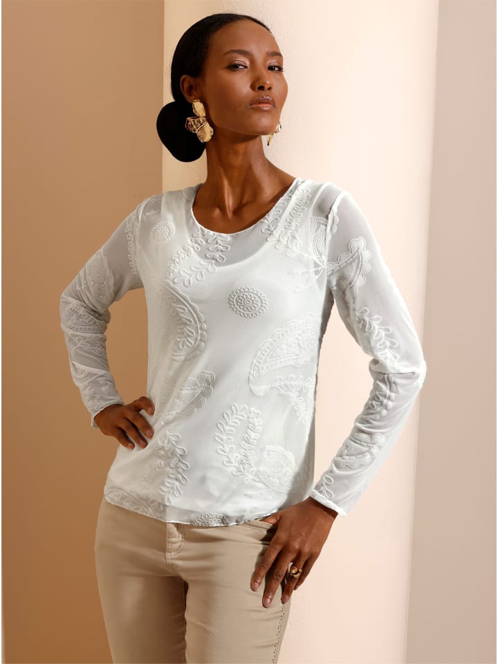 Рубашка с длинными рукавами цвета экрю creation L
Рубашка с длинными рукавами цвета экрю creation L