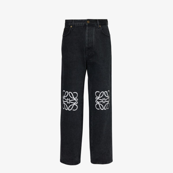 Джинсы прямого кроя с декором Anagram Loewe, черный
Джинсы прямого кроя с декором Anagram Loewe, черный