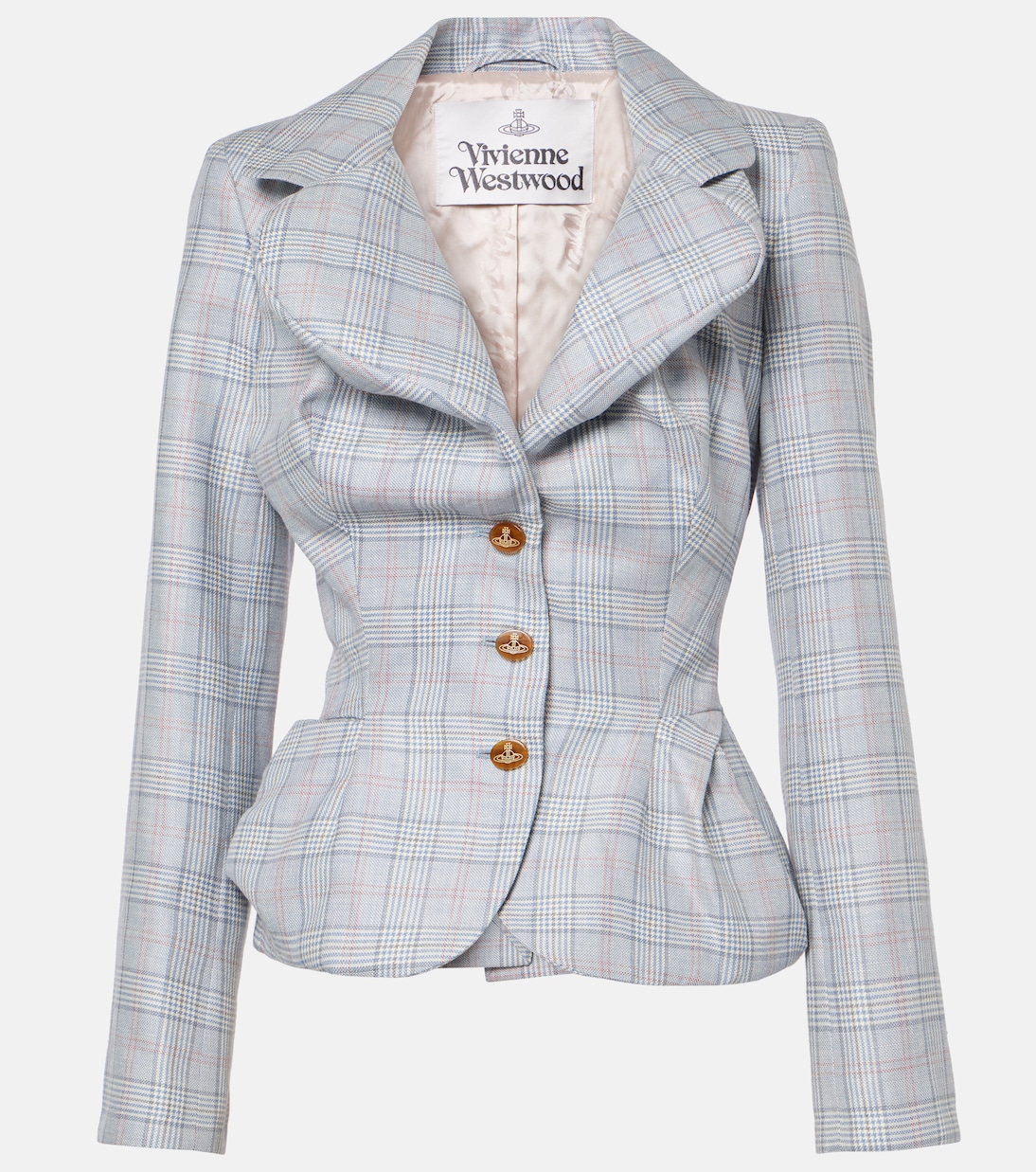 Пьяный клетчатый пиджак из шерсти и льна Vivienne Westwood, разноцветный
Пьяный клетчатый пиджак из шерсти и льна Vivienne Westwood, разноцветный