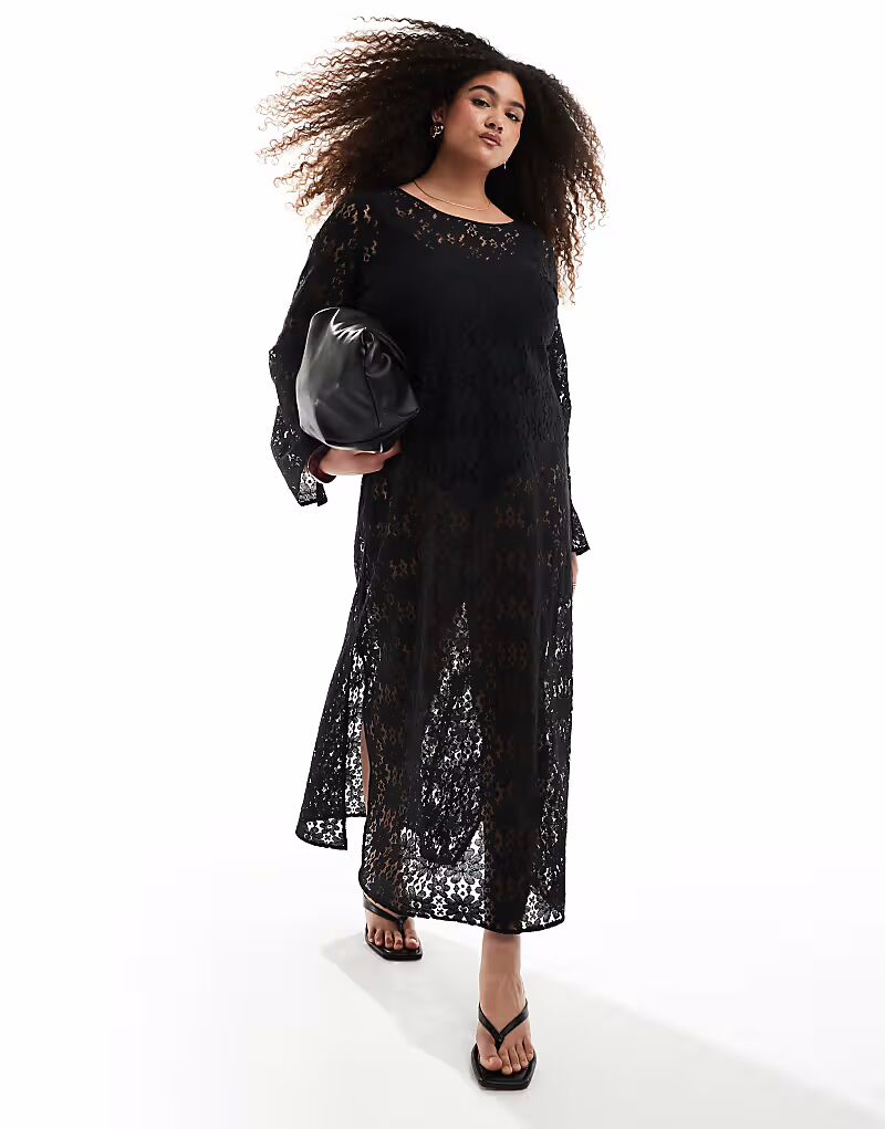 Эксклюзивное длинное кружевное платье Renee Studio Plus черного цвета
Эксклюзивное длинное кружевное платье Renee Studio Plus черного цвета