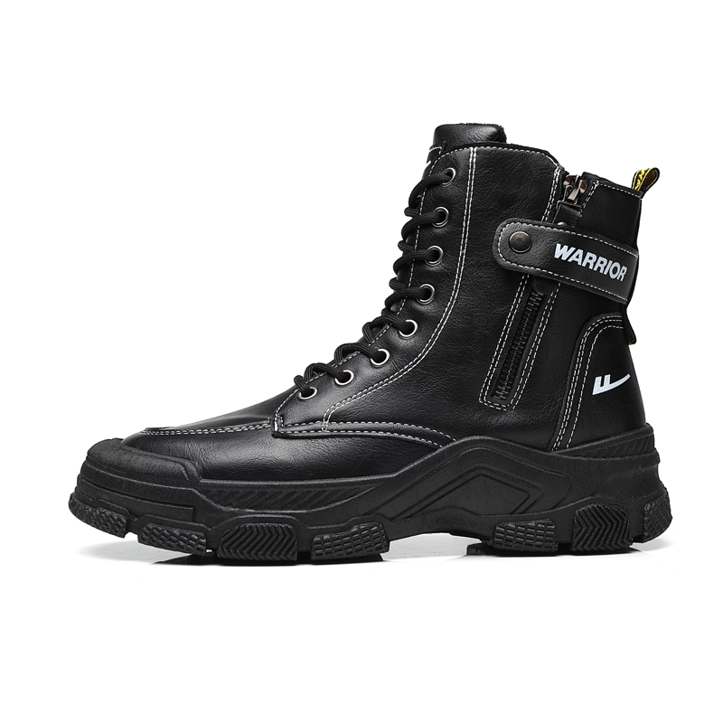 WARRIOR Короткие полусапоги мартин мужские черные на флисовой подкладке, цвет Black-Fleece-Lined
WARRIOR Короткие полусапоги мартин мужские черные на флисовой подкладке, цвет Black-Fleece-Lined