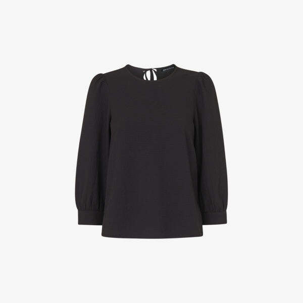 Топ Zenni с текстурой из эластичного крепа Whistles, черный
Топ Zenni с текстурой из эластичного крепа Whistles, черный