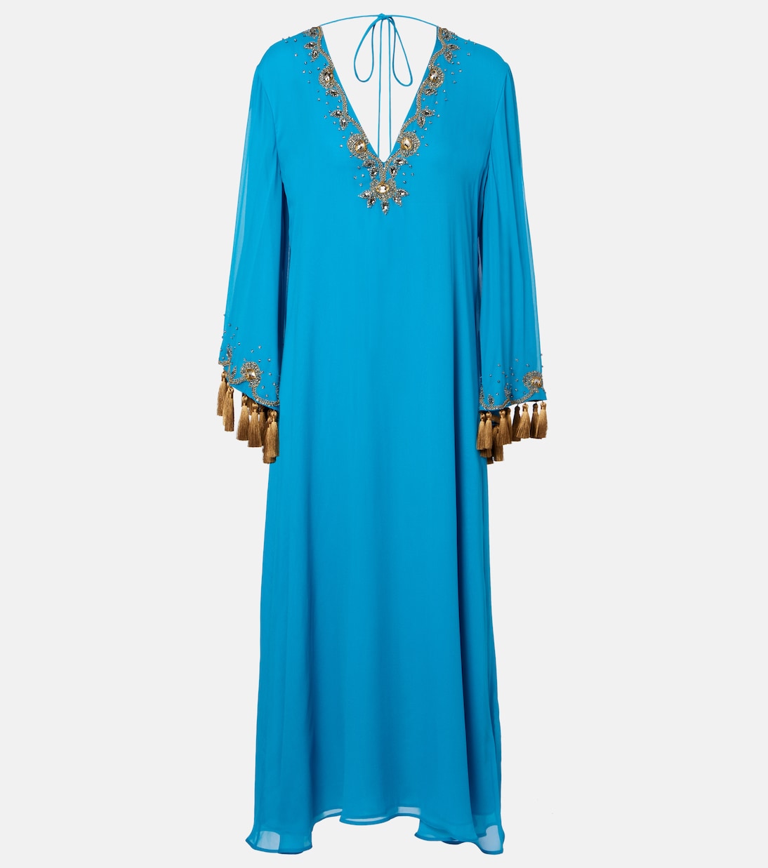 Платье миди из шелкового жоржета с декоративными элементами Valentino, Turchese Multicolor
Платье миди из шелкового жоржета с декоративными элементами Valentino, Turchese Multicolor