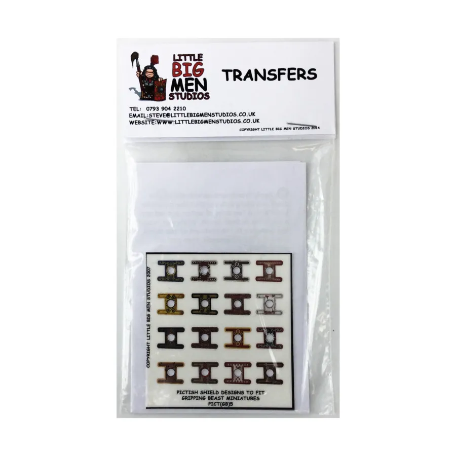 Пиктские конструкции щитов — тип №5, Shield Transfers for Victrix Miniatures - Assorted (28mm)
Пиктские конструкции щитов — тип №5, Shield Transfers for Victrix Miniatures - Assorted (28mm)